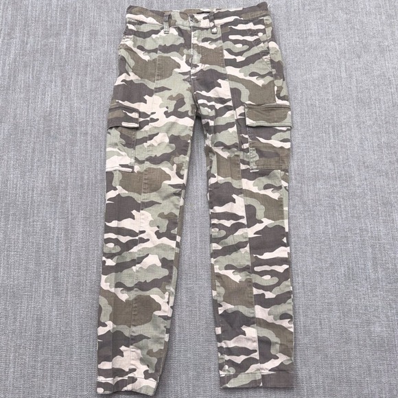 J.Crew Pants - J.Crew Womens Camo Cargo Pants Slim Stretch Green Camouflage J7311 Size 28